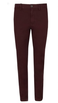 TOMMY HILFIGER spodnie męskie,chinos, bordo 33/32