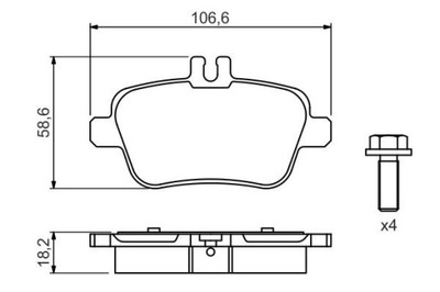 BOSCH 0 986 494 664 TRINKELĖS STABDŽIŲ 