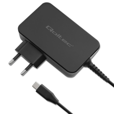 Qoltec Ładowarka GaN POWER PRO, USB-C | 100W | 5-20V | 3-5A | Czarna