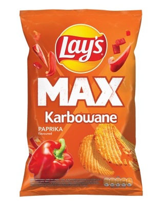 Lay's Chipsy ziemniaczane karbowane o smaku papryki 120 g