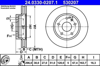 2X ДИСК ГАЛЬМІВНИЙ OPEL ПЕРЕД INSIGNIA 1,4-2,0 CDTI 08-17 POWER DISC 24.03