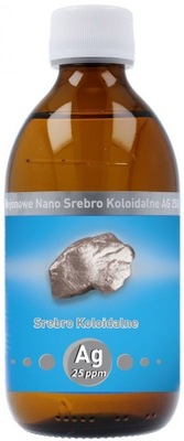 SREBRO KOLOIDALNE 300ml Niejonowe NanoSrebro 25ppm