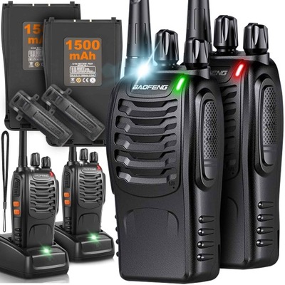 KRÓTKOFALÓWKA RADIOTELEFON BAOFENG BF-888S HT WALKIE TALKIE DUŻY ZASIĘG x2