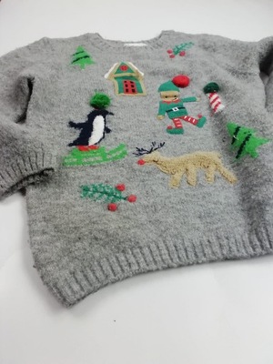 Sweter świąteczny Marks and Spencer na wiek 6- 7 lat