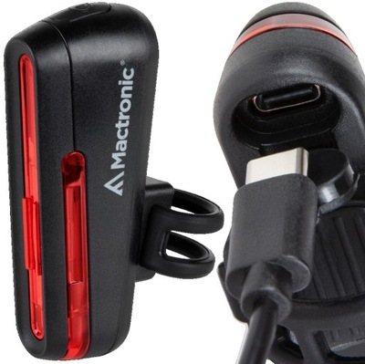 MACTRONIC RED LINE 2.0 TYLNA LAMPA LAMPKA ROWEROWA AKUMULATOROWA 20 LM