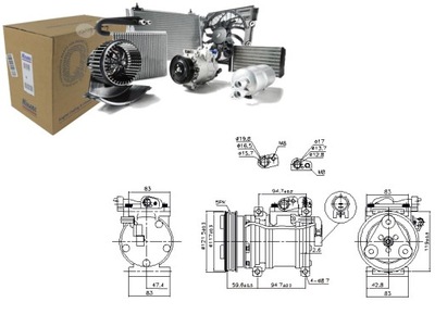 COMPRESOR DE ACONDICIONADOR KIA PICANTO II 1.0 1.0LPG 05.11-03.17 NISSENS  