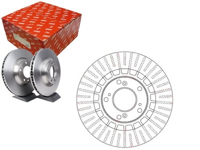 КОМПЛЕКТ ТОРМОЗНИЙ ДИСК ШАЛЬМІВНИХ TRW DSK2464 6004495 9904