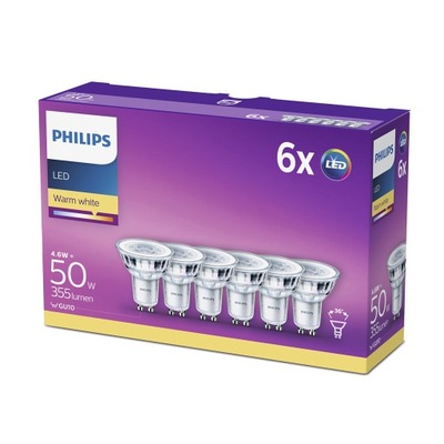 Żarówka LED Philips GU10 4,6W A+