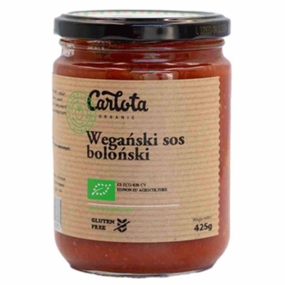 Wegański sos boloński Carlota Organic BIO, 425g