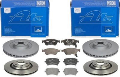 Ate гальмівні диски+ гальмівні колодки перед+ задня audi s6 c6 385+330mm фото №1