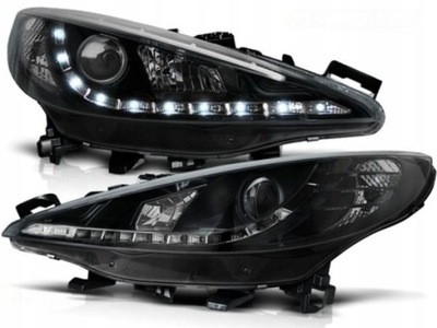 LAMPS DAYLINE PEUGEOT 207 05.06-06.12 BLACK  