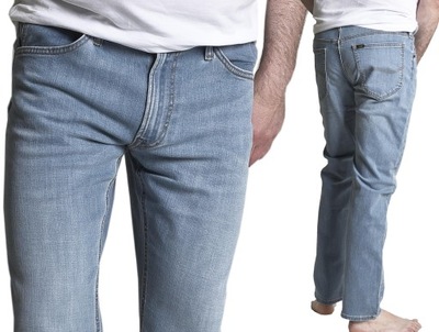 LEE DAREN jasne proste spodnie jeans ZIP W36 L32