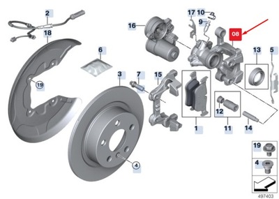 Bmw x2 f39 rear left disc brake суппорт 34216860397 6860397 фото №1