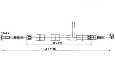 CABLE BRAKES MANUAL ATE 60624590 432894B 198747  