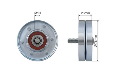 ROLLO TENSOR CORREA WIELOROWKOWEGO SEAT LEON, TOLEDO II; SKODA OCTAVIA I;  