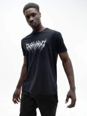 MĘSKA KOSZULKA T-SHIRT MODNA Czarna Biała M