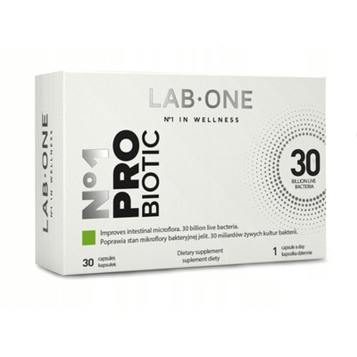 LAB ONE ProBiotic - STAN MIKROFLORY JELIT - 30 kap