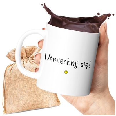 KUBEK UŚMIECHNIJ SIĘ NA KAWĘ DO PRACY DOMU