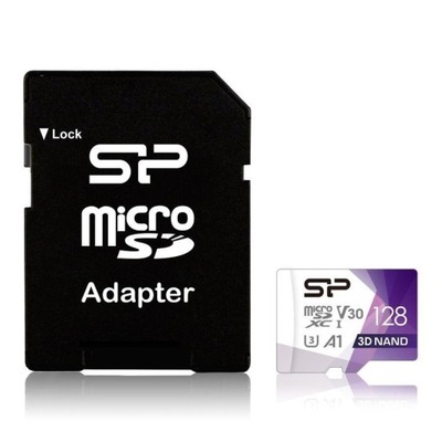Karta pamięci Silicon Power microSDXC Superior Pro 128GB V30 UHS-1 U3 A1 +