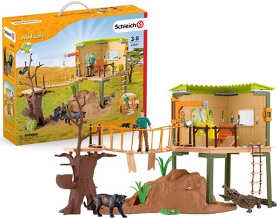 SCHLEICH Stacja poszukiwaczy Wild Life + Figurki