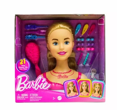 BARBIE BARBIE GŁOWA DO STYLIZACJI BLOND WŁOSY HMD88