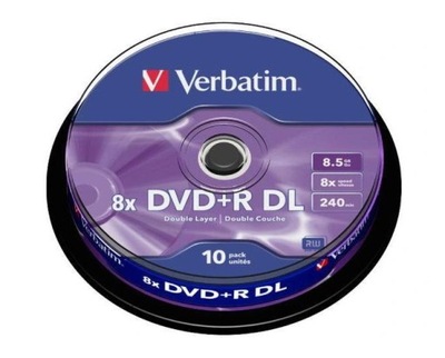 10szt Płyta Verbatim DVD+R 8,5GB Double Layer XBOX