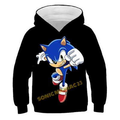 bluzy dziecięcy Sonic sweter z motywem kreskówki w