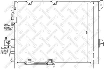 РАДИАТОР КОНДИЦИОНЕРА OPEL ASTRA G 2.0 DI 98-05