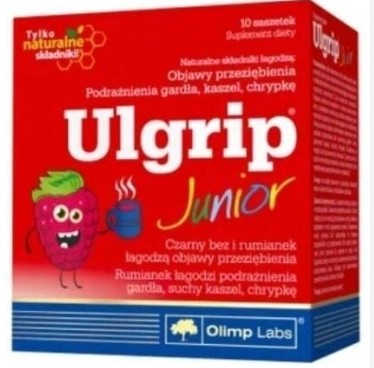 Olimp Ulgrip Junior 10 saszetek malinowy