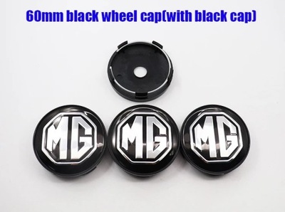 MG 60 BLACK4PCS 56 MM 60 MM NAJNOWSZE MG LOGOTIPO EMBLEMA EMBLEM WHEEL CENTER  