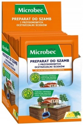 Bros Microbec bio aktywator do szamb cytrynowy 18 saszetek x 35 g