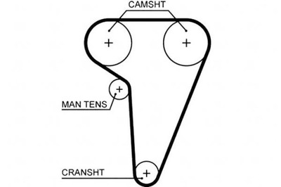 Gates ремень распределительного вала alfa romeo 166 2.0 09.98-10.0 фото №1