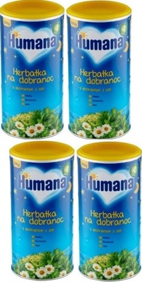 HUMANA HERBATKA NA DOBRANOC PO 4 m+ 4x200g 4PAK