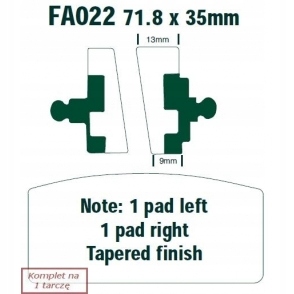 КОЛОДКИ ТОРМОЗНЫЕ EBC FA022V