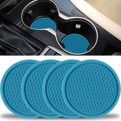 CAR CUP COASTER, 4PCS UNIVERSAL ANTYPOSLIZGOWE MOUNTING CUPS WBUDOWANE  