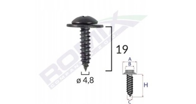 SPAUSTELIS APMUŠALŲ SMAIGELIS ROMIX C60472 1SZT 