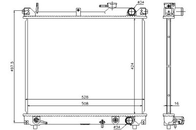 РАДИАТОР ДВИГАТЕЛЯ SUZUKI GRAND VITARA I 1.6 03.98-
