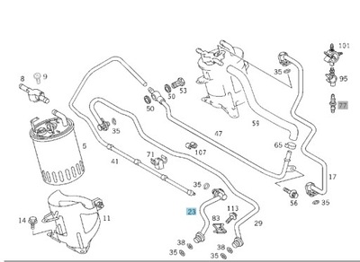 CABLE COMBUSTIBLES MERCEDES VANEO W414 A6680701632  