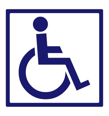 naklejka na samochód inwalida niepełnosprawny 12cm