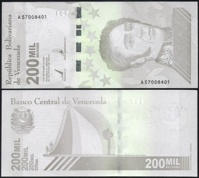 $ Wenezuela 200000 BOLIVARES P-112 UNC 2020