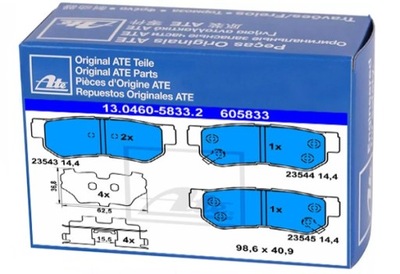 ZAPATAS DE FRENADO PARTE TRASERA HYUNDAI SONATA V 2.0 2.4 3.3  