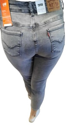 Spodnie jeansowe rurki M Sara szare dopasowane