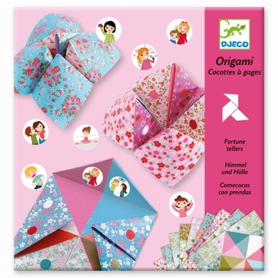 Origami Kwiaty Piekło-Niebo papier kolorowy Djeco