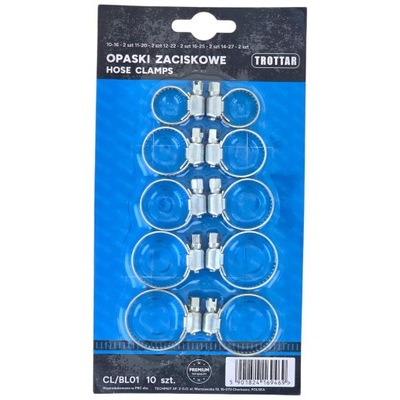 Хомути стяжні blister 10 szt сталевий оцинкована фото №1