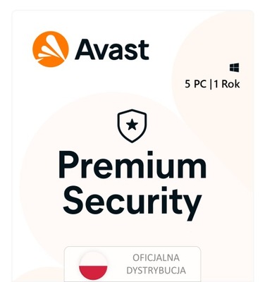 AVAST Premium Security 5 stanowisk / 1 rok