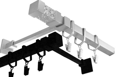 KARNISZ METALOWY KWADRO POJEDYNCZY 140 cm