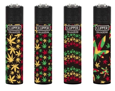 Clipper Zapalniczka Cannabis z liściem konopi