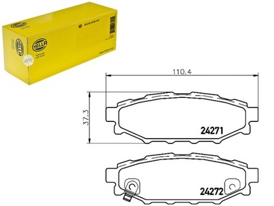 Hella тормозные колодки тормозные subaru brz 2.0 фото №1