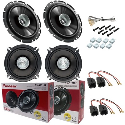 POTENTE ALTAVOCES DE AUTOMÓVIL PIONEER PARA PEUGEOT 206 207 307 PARTE DELANTERA + PARTE TRASERA 4 PIEZAS  