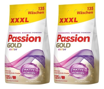 Passion Gold proszek do prania 2x 8,1 kg Color 270 prań